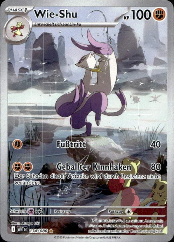 Wie-Shu 134/086 Illustration Rare Weiße Flammen Pokemon Karte Deutsch