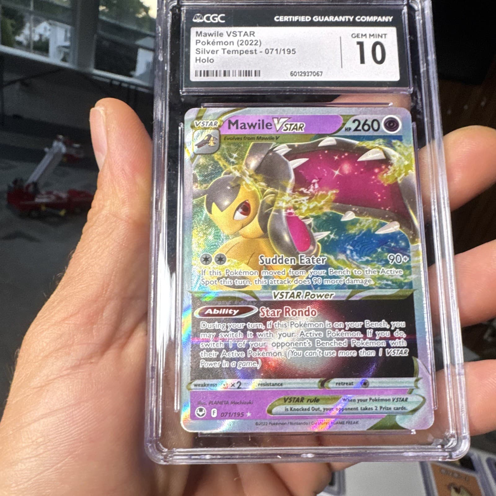CGC 10 Mawile VSTAR 071/195 Swsh12 Silver Tempest Holo English 2022