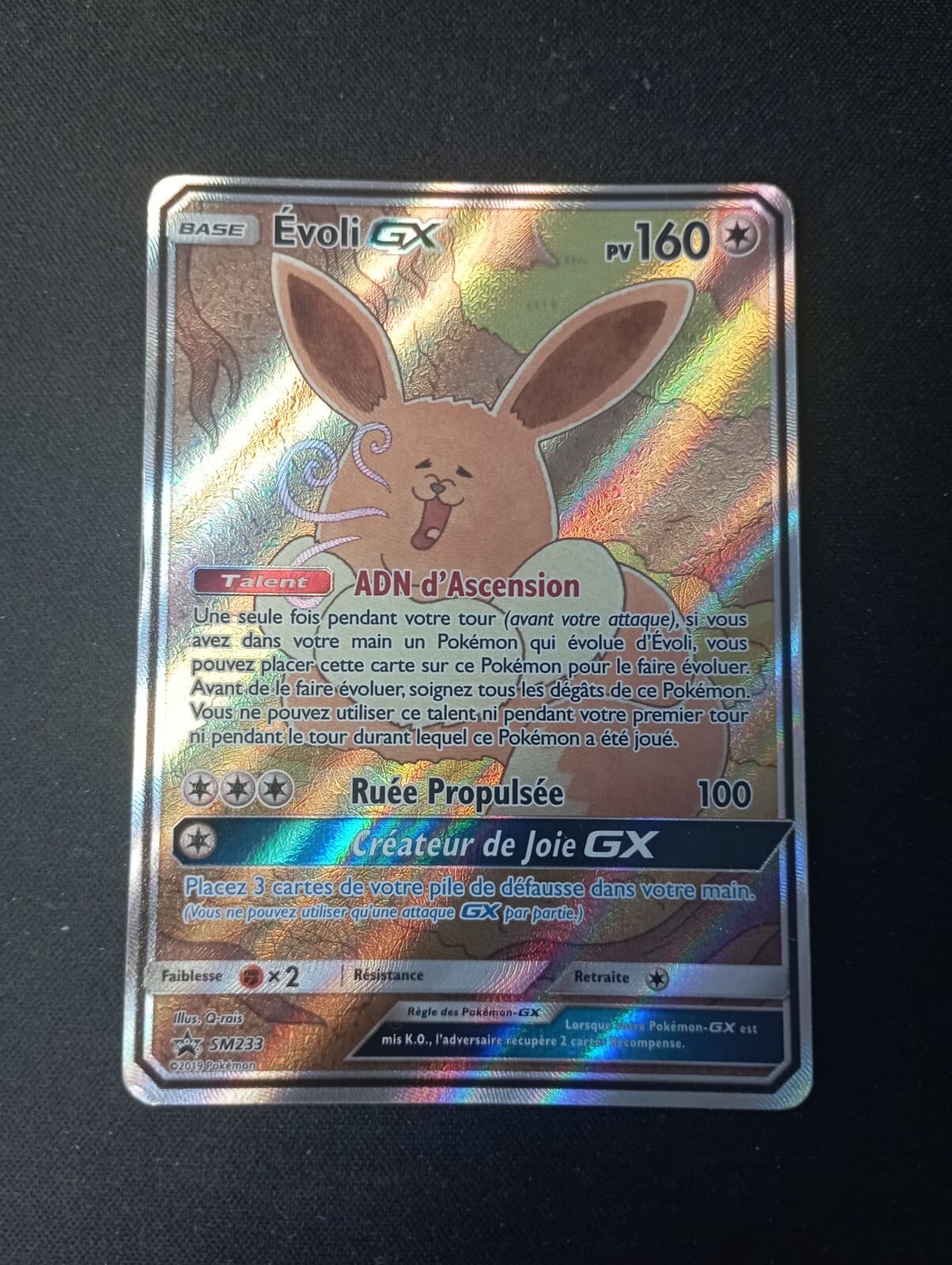 Carte Pokémon Promo - Evoli GX SM233 Full Art - Français