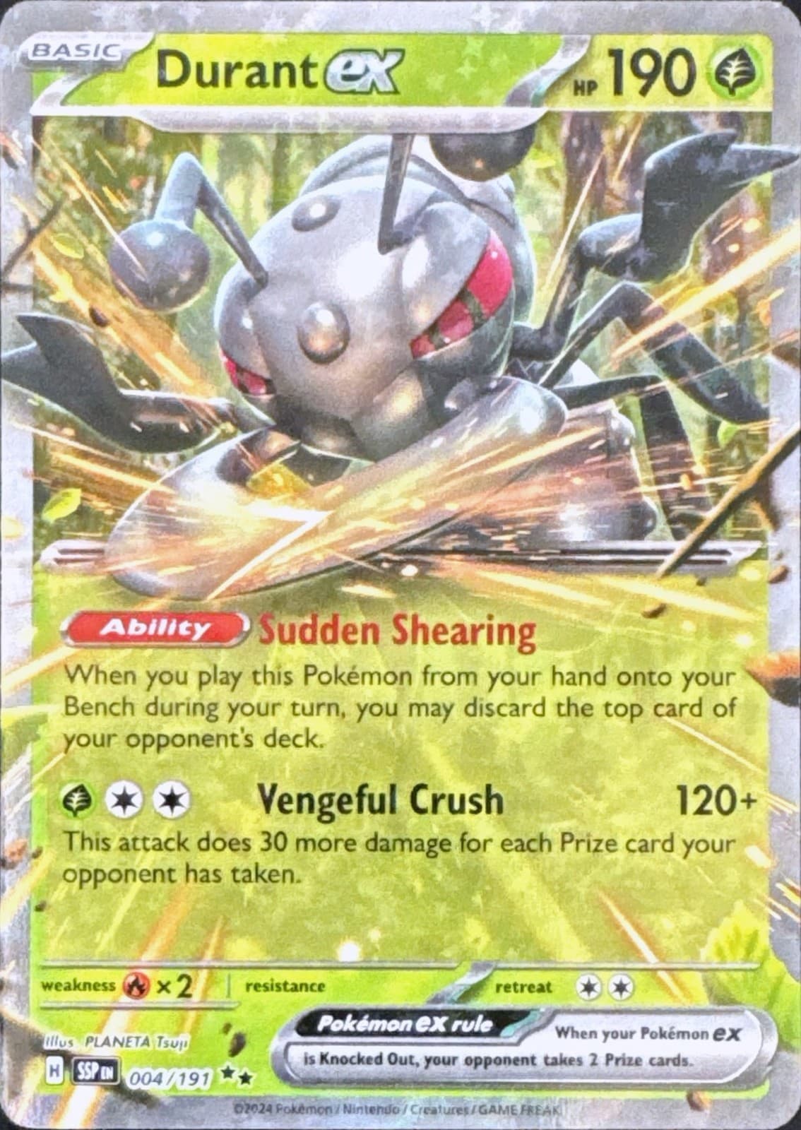 [B4G1] Pokemon Durant ex 004/191 - Surging Sparks - NM