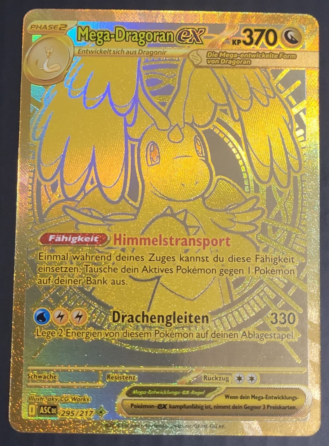 Pokemon Mega Dragoran ex (ASC 295) Erhabene Helden Deutsch NM