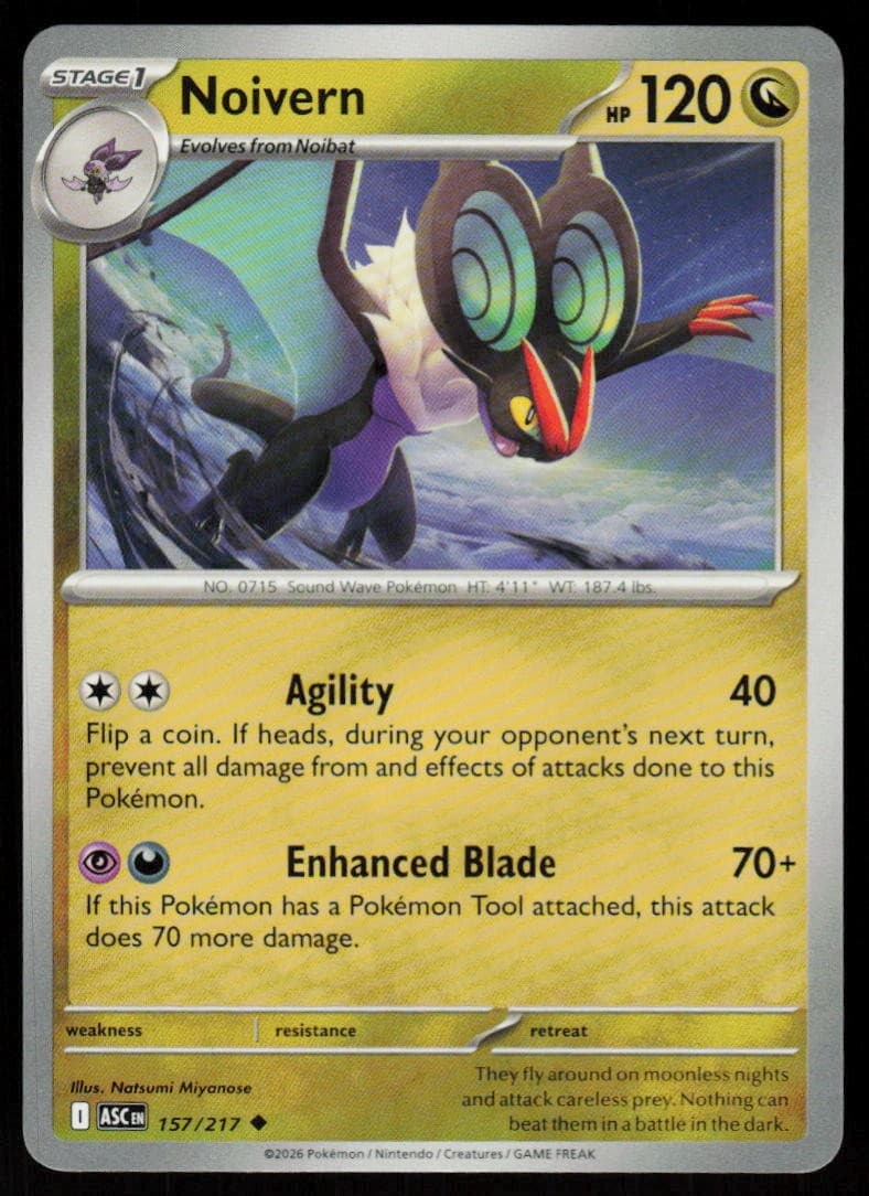 Noivern 157/217 Uncommon Ascended Heroes Pokemon Near Mint
