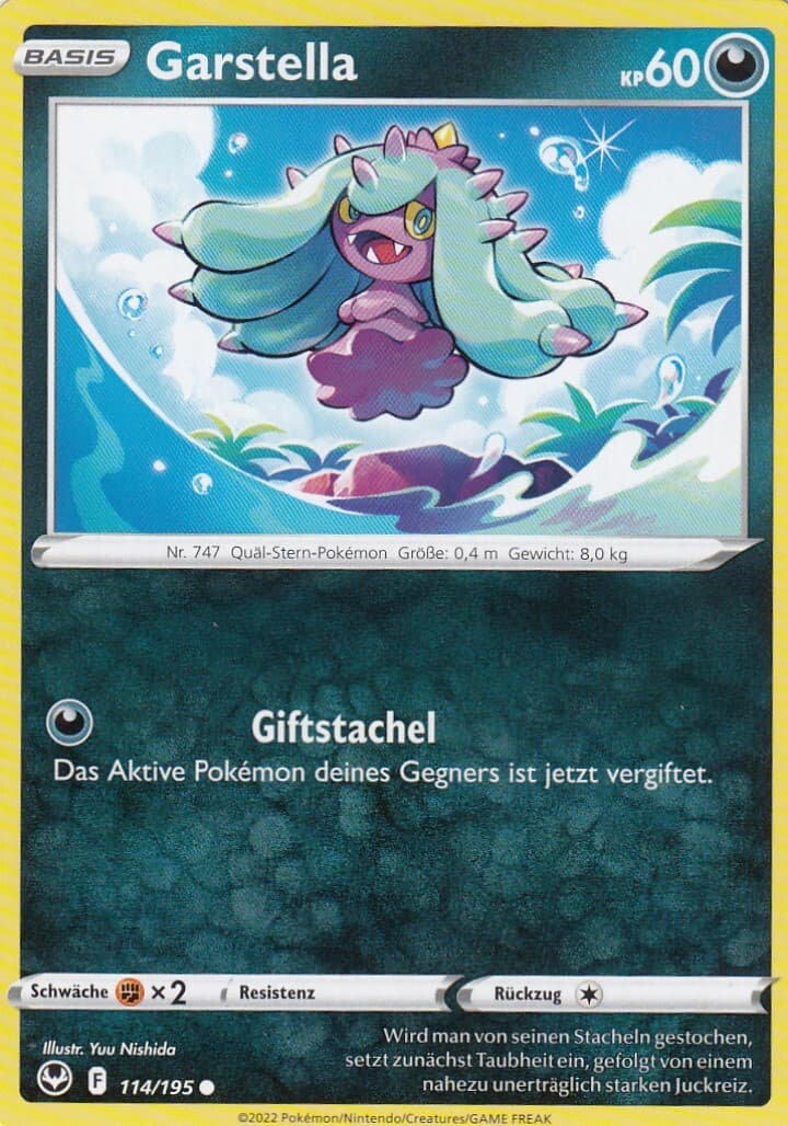 Garstella 114/195 Silberne Sturmwinde Pokemon Karte Deutsch