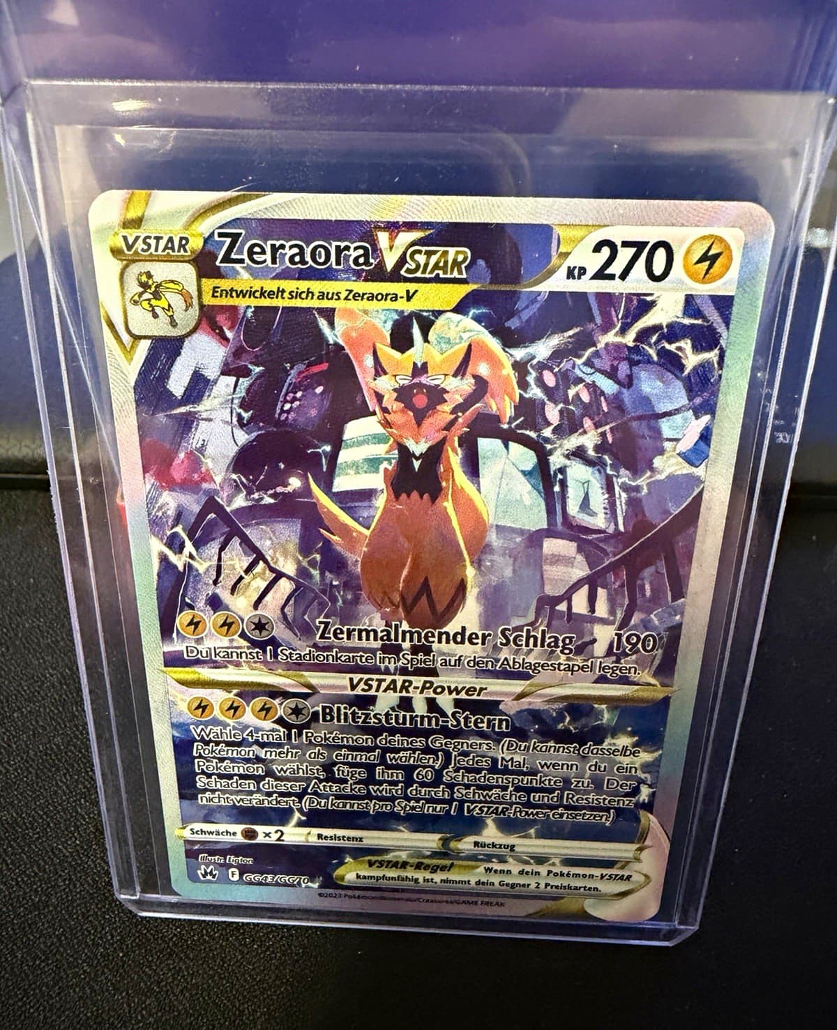 Pokémon TCG Zeraora VSTAR GG43/GG70 Zenit der Könige DE Holo Ultra Rare