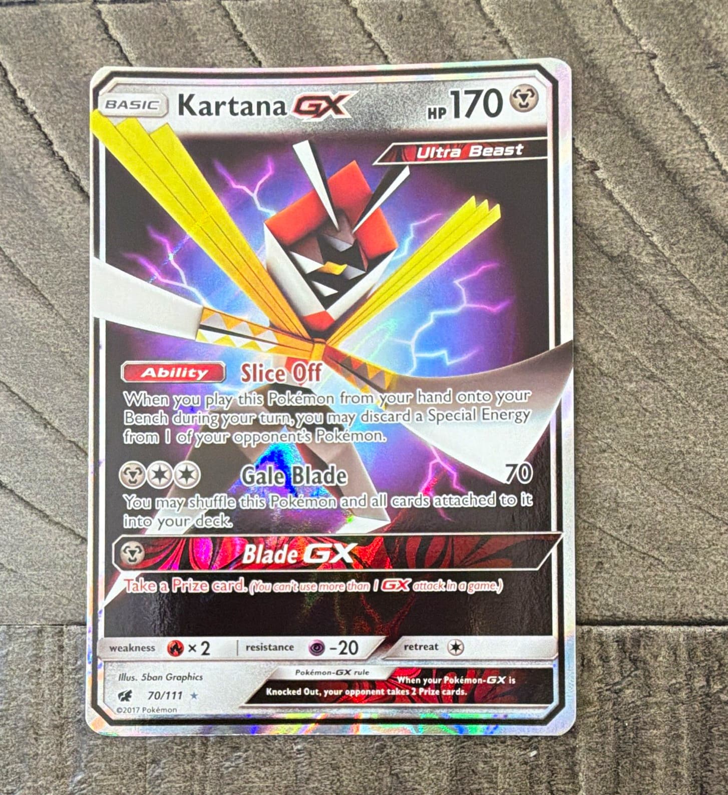 The Pokémon Company Kartana GX 70/111 Sm-Crimson Invasion Ultra Rare Holo EN