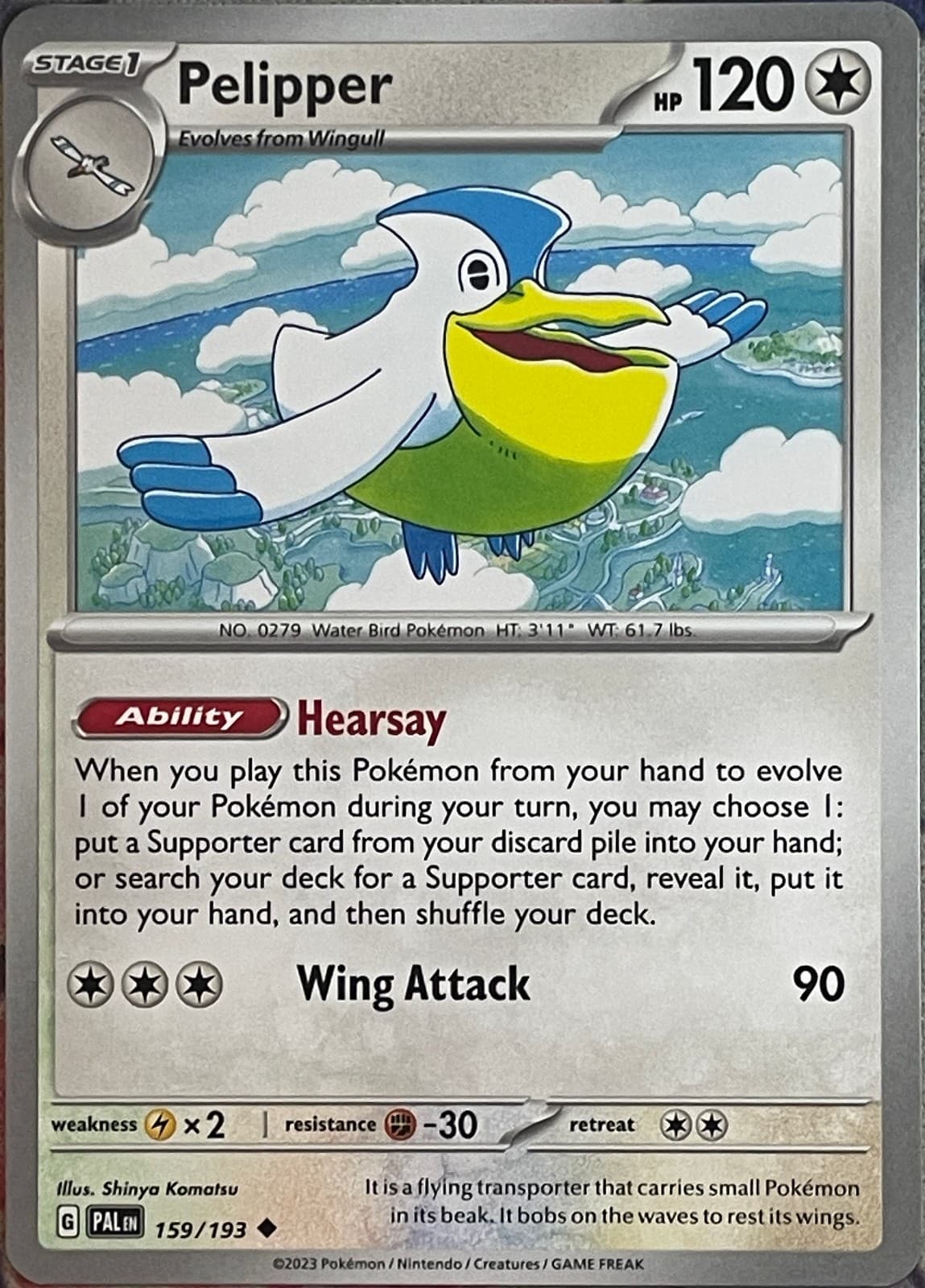 Pelipper - 159/193 - Paldea Evolved Pokemon 2023