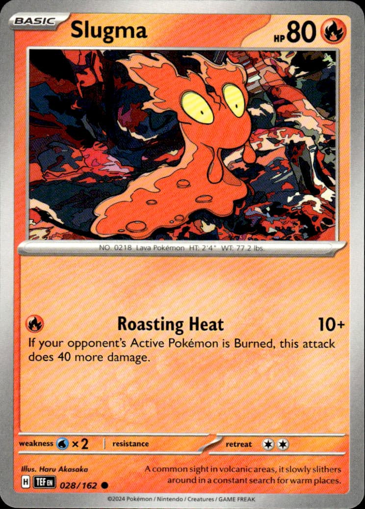 Slugma Temporal Forces 028/162 Common Pokémon — English Near Mint