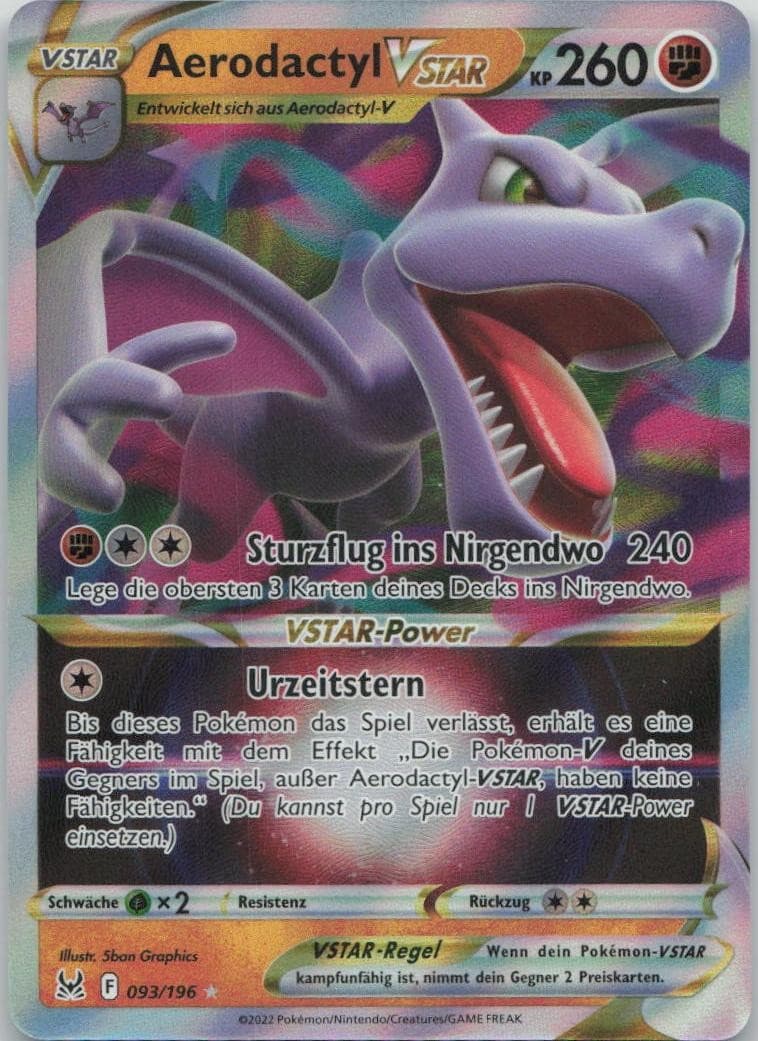 Pokémon Aerodactyl VSTAR Verlorener Ursprung #93 NM DE