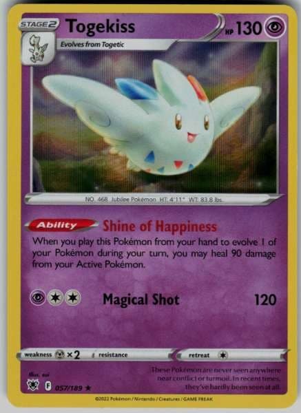 Togekiss 057/189 Astral Radiance Rare Holo NM Pokemon TCG