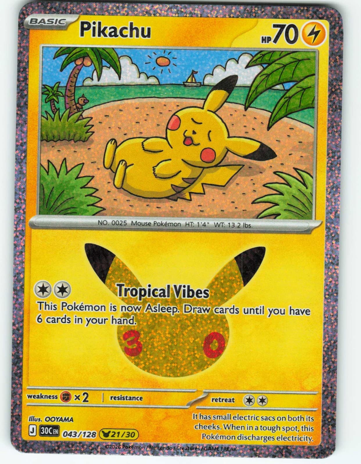 Pikachu #43 - 30th Celebration - Pokémon TCG