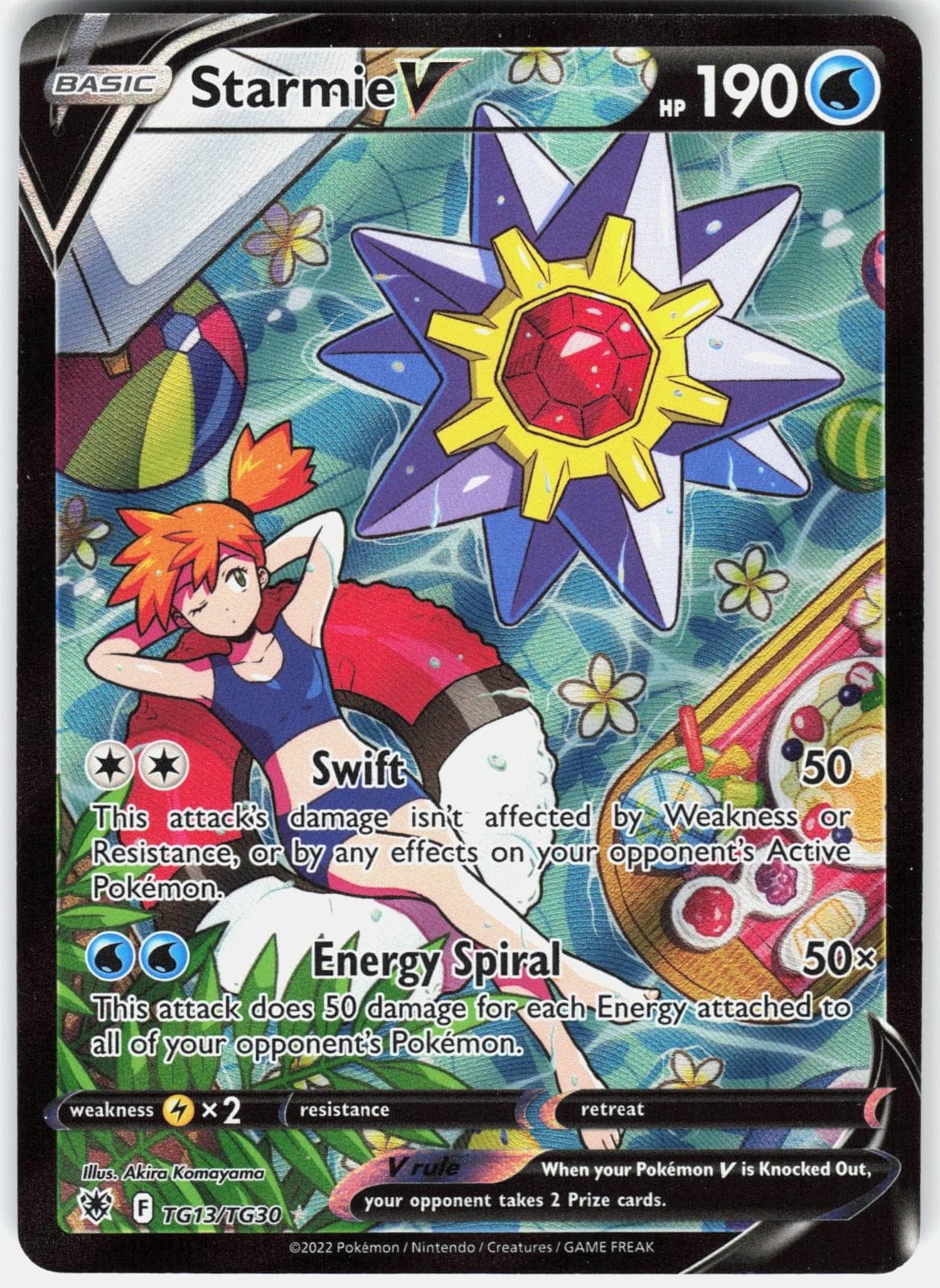 Pokemon Starmie V TG13/TG30 Holo Astral Radiance Trainer Gallery Pokemon NM