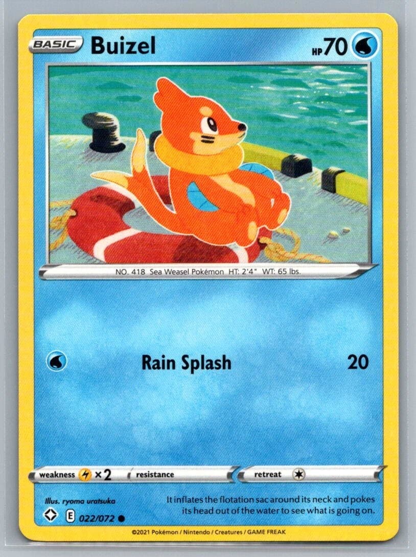 Buizel 22/72 Shining Fates Common Pokémon TCG 2021