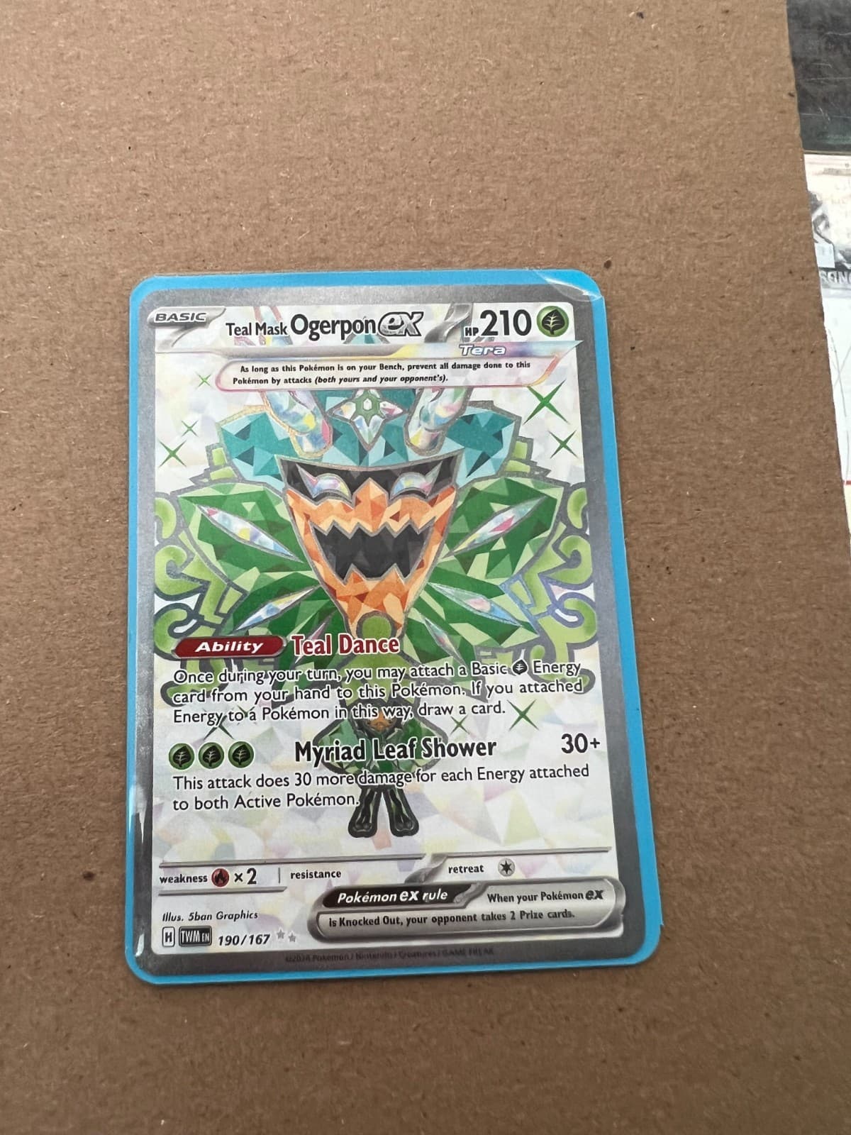 Teal Mask Ogerpon EX 190/167 Twilight Masquerade Ultra Rare NrMt