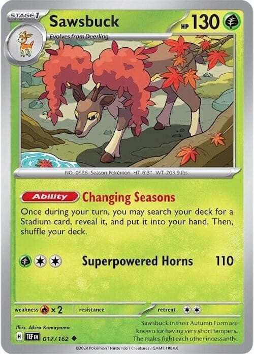 Sawsbuck - Normal Pokemon Scarlet & Violet Temporal Forces (017/162)