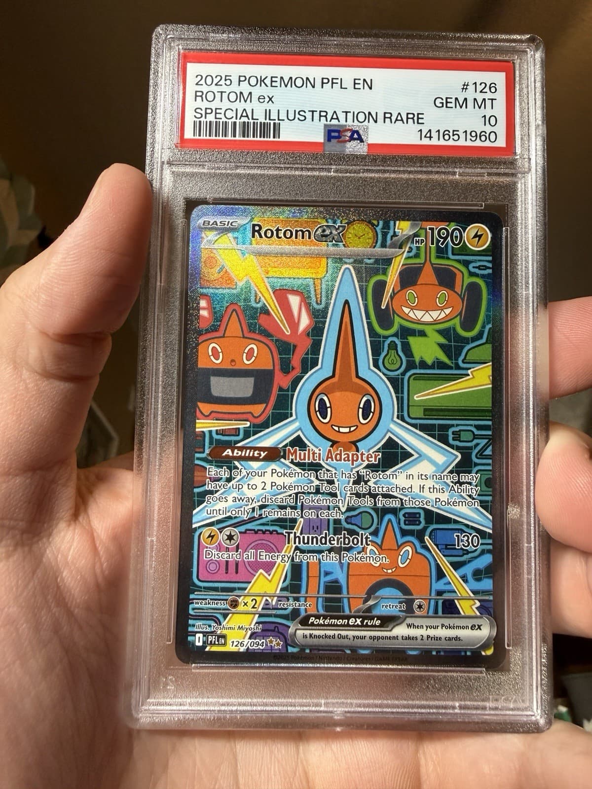 2025 Pokemon Phantasmal Flames Rotom ex SIR #126 PSA 10 Gem Mint