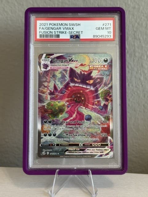 Pokemon Gengar VMAX (Alternate Art) 271/264 Fusion Strike Secret Rare PSA 10