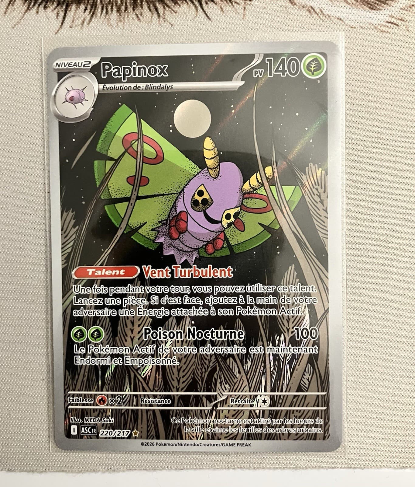 Carte Pokemon PAPINOX - AR Heros Transcendants ASC FR - 220/217 - Neuf