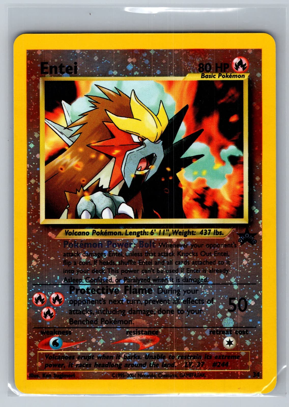 Entei #34 Wizards Black Star Promo Holo WOTC Pokemon TCG — photo 1 of 2