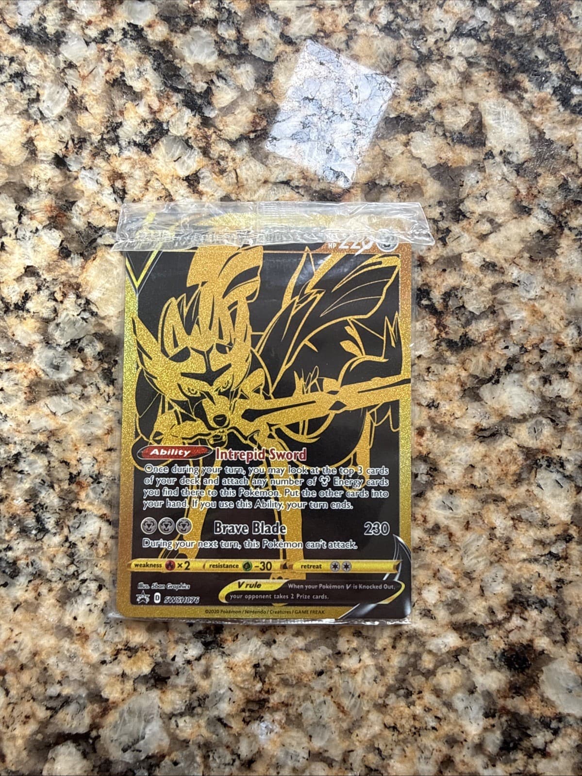 Pokémon 2020 Sword & Shield Zacian V SWSH076 Black Star Promo Sealed - NM