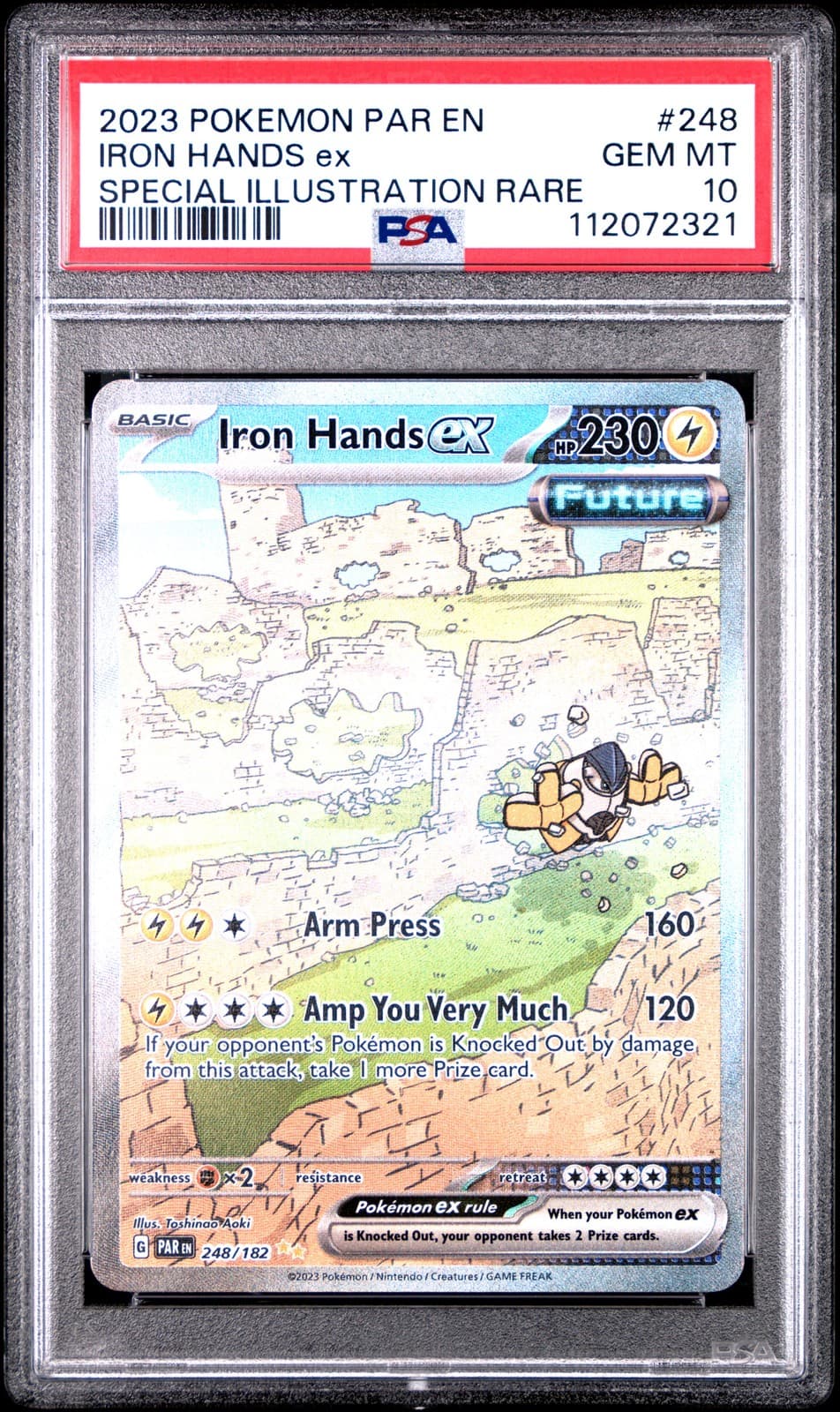 Iron Hands EX 248/182 Special Illustration Rare Pokemon PSA 10