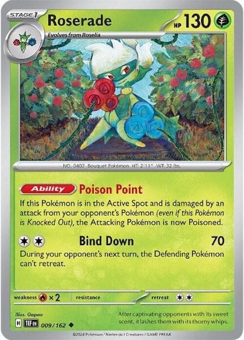 Roserade - Normal Pokemon Scarlet & Violet Temporal Forces (009/162)