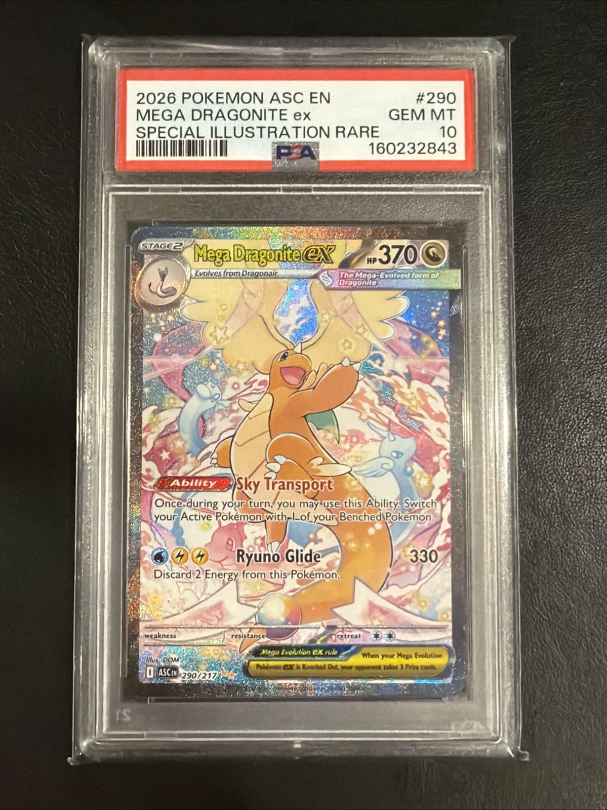 2026 POKEMON ASC EN-ASCENDED HEROES #290 MEGA DRAGONITE EX PSA 10
