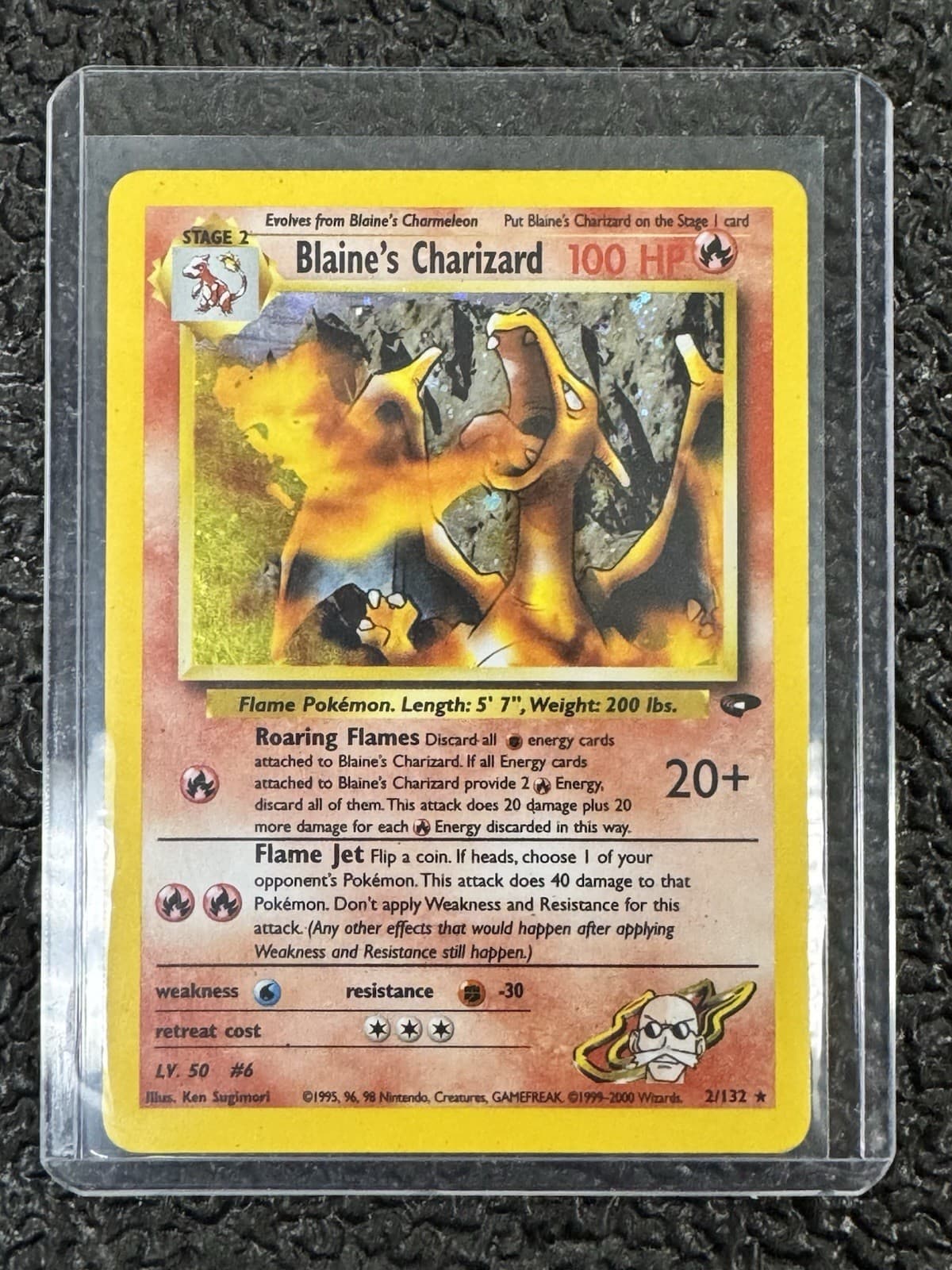 Blaine's Charizard 2/132 Gym Challenge Holo