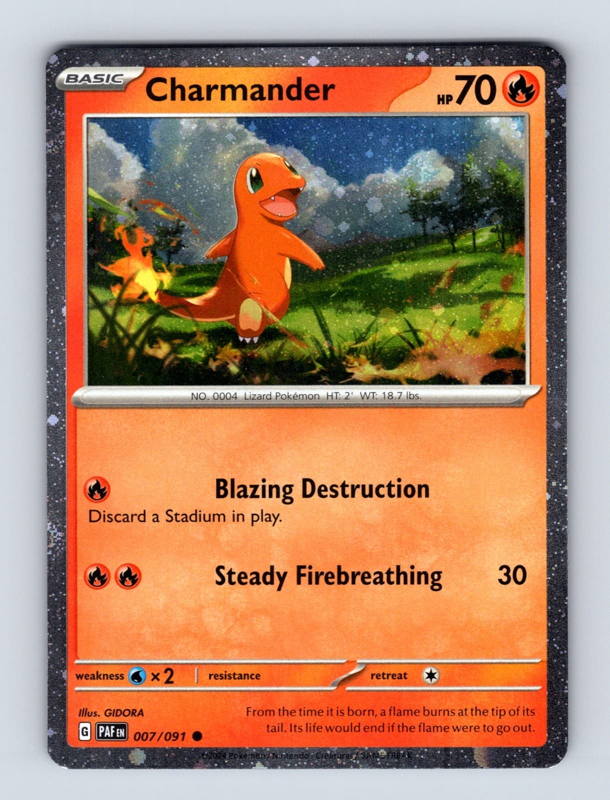 Pokémon Charmander (Cosmos Holo) Paldean Fates #7 🇺🇸