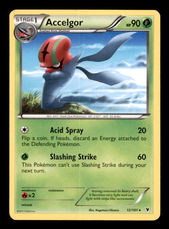 Accelgor 12/101 Rare Noble Victories Pokemon Moderately Played