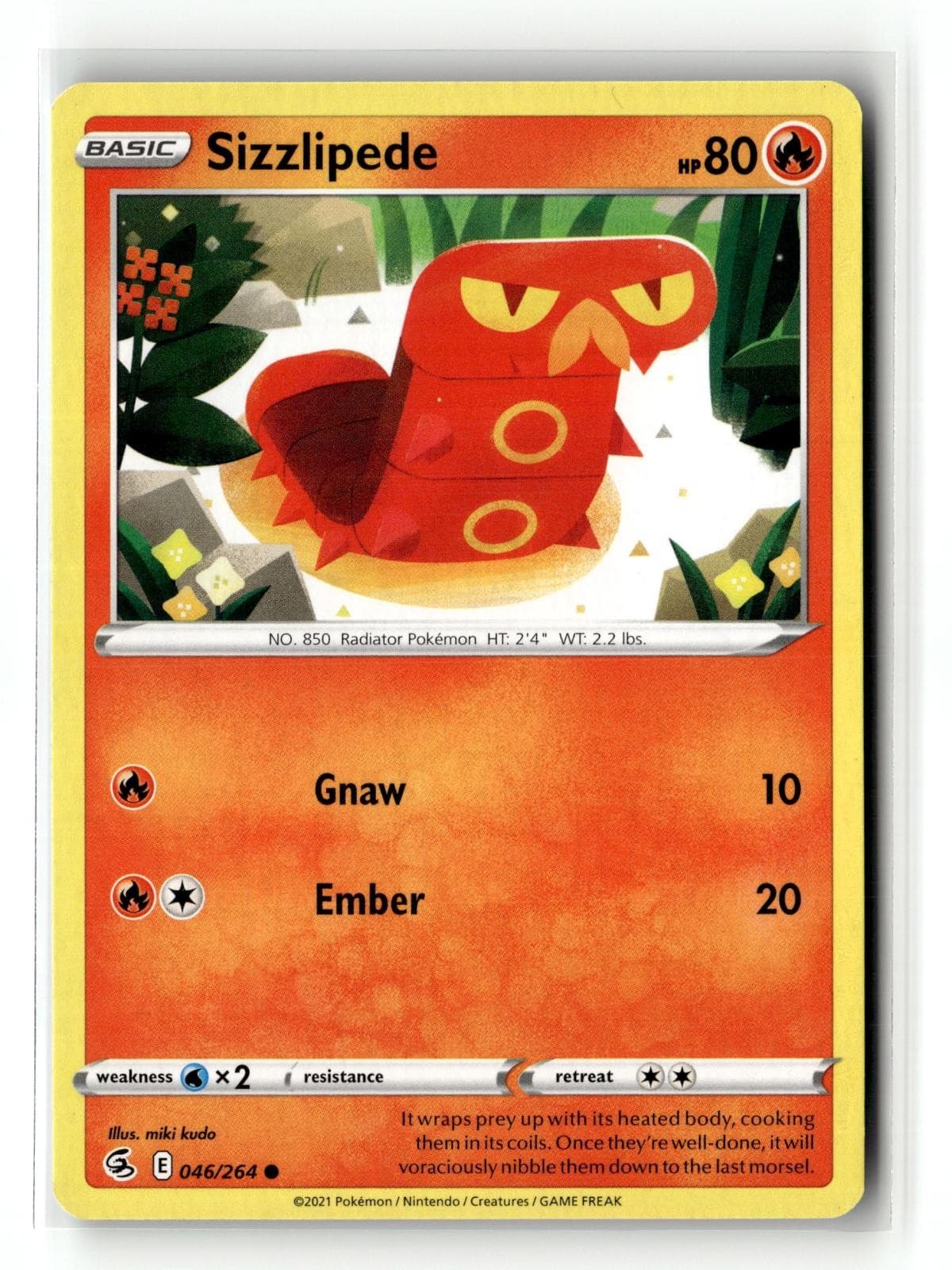 Sizzlipede 046/264 Common Fusion Strike Pokemon NM