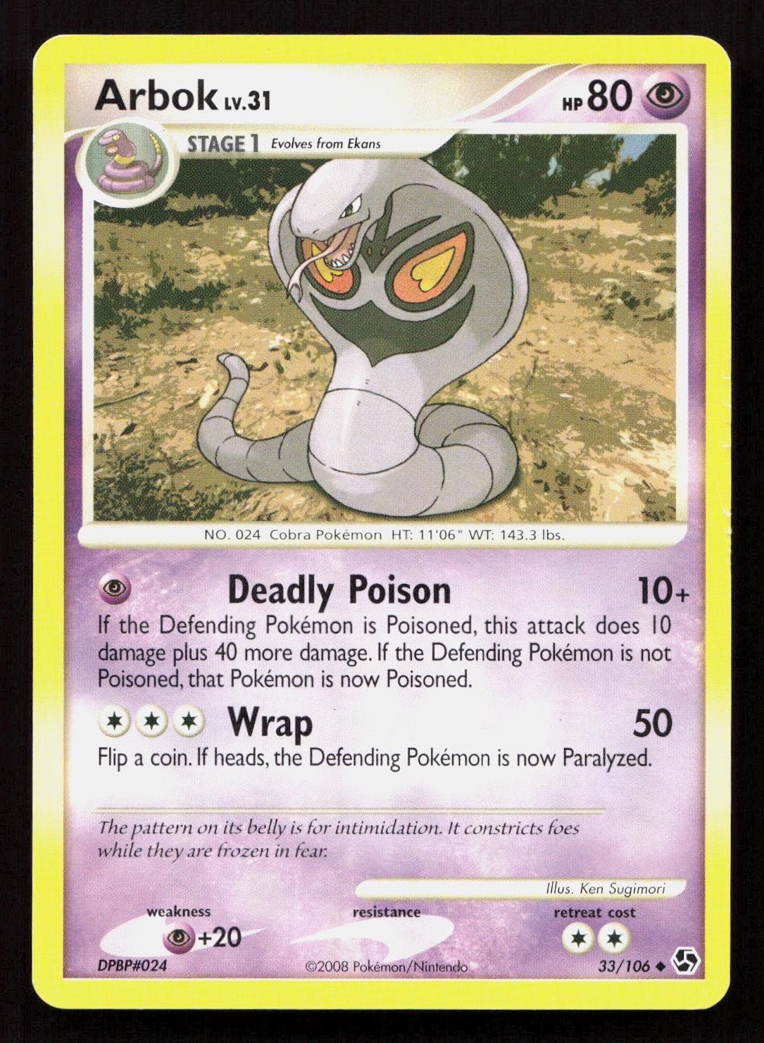 ARBOK 33/106 Pokemon GREAT ENCOUNTERS