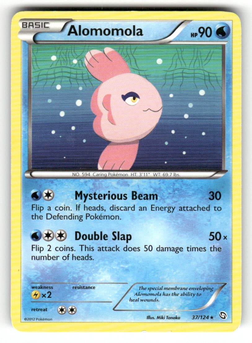 Alomomola 37/124 Rare Dragons Exalted Pokemon Moderately Played Miki Tanaka