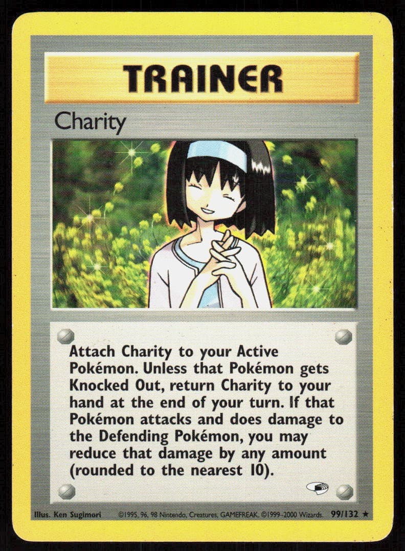 Charity 99/132 Rare Gym Heroes Pokemon Unlimited Lightly Played