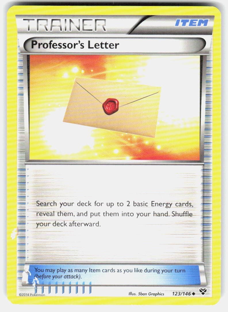 Pokemon Professor's Letter XY Base Set #123/146 MP