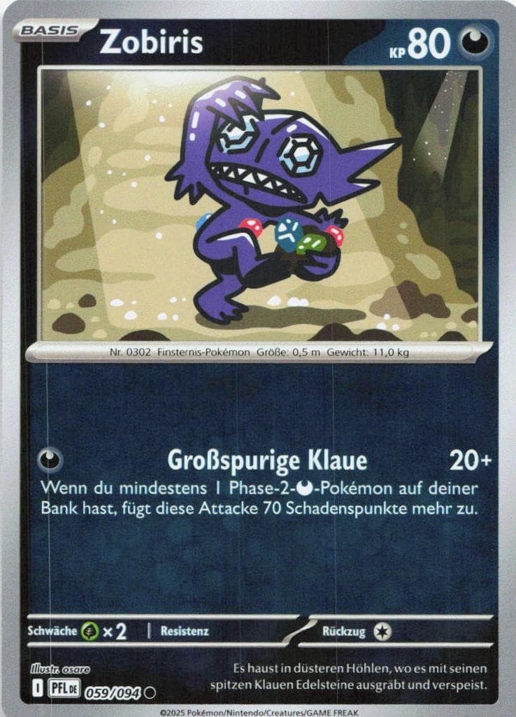 Pokémon Zobiris Fatale Flammen #59 NM DE