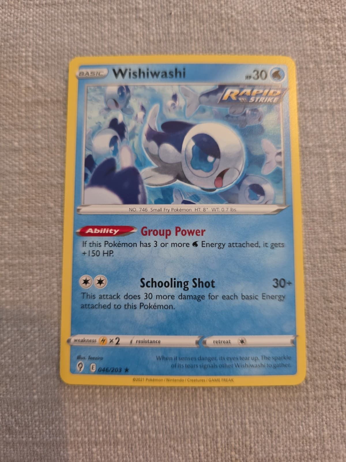 Pokemon Evolving Skies Wishiwashi 46/203