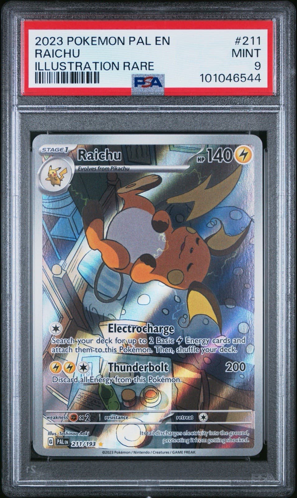 2023 POKEMON PAL EN-PALDEA EVOLVED ILLUSTRATION RARE #211 RAICHU PSA 9