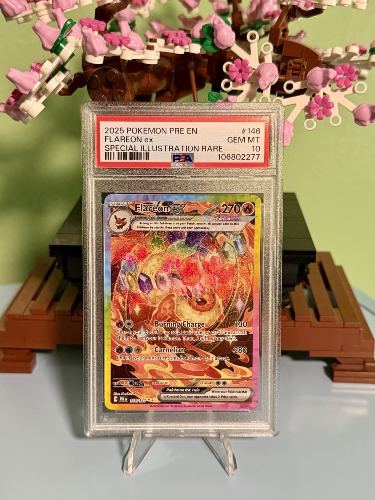 2025 Pokemon Prismatic Flareon ex Special Illustration Rare #146/131 PSA 10