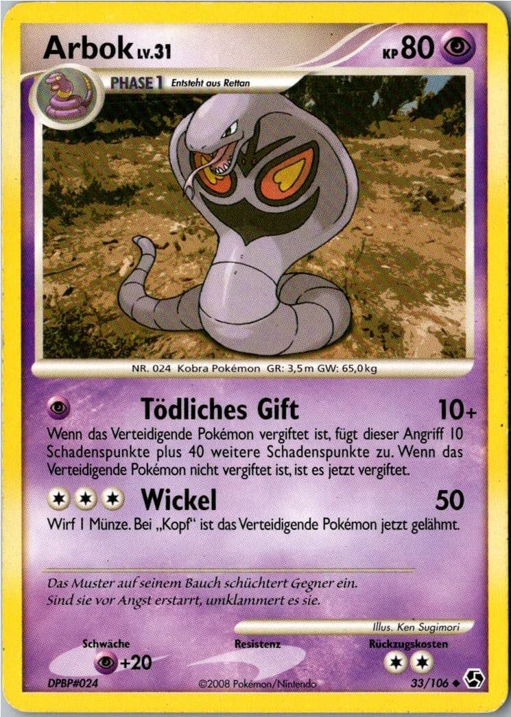 Pokemon Arbok 33/106 Epische Begegnungen Deutsch