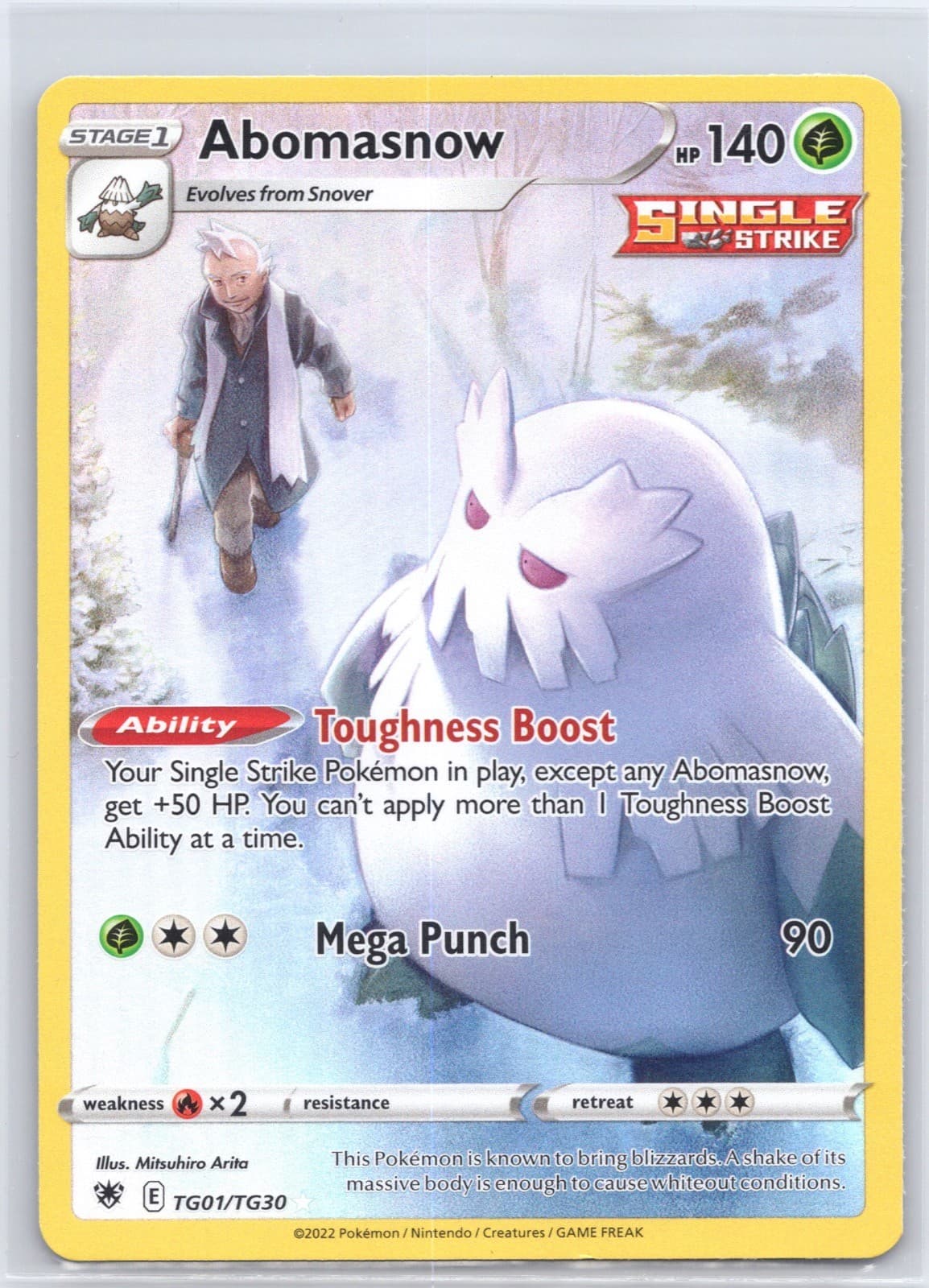ABOMASNOW TG01/TG30 ASTRAL RADIANCE TRAINER GALLERY TG NM 2022 POKEMON HOLO
