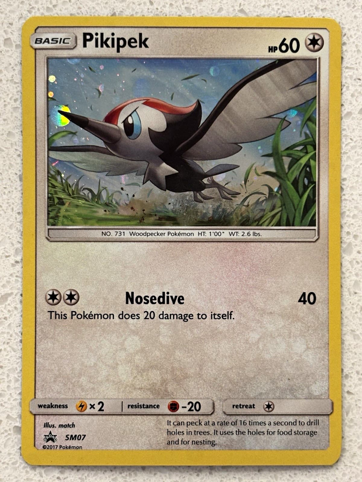 Pokemon TCG McDonald's 2017 Pikipek 011/012 English 2017 Holo Promo Basic 50 HP