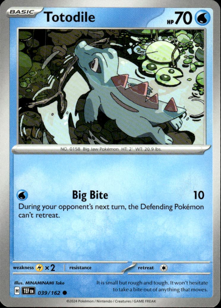 Totodile Temporal Forces 039/162 Common Pokémon — English Near Mint