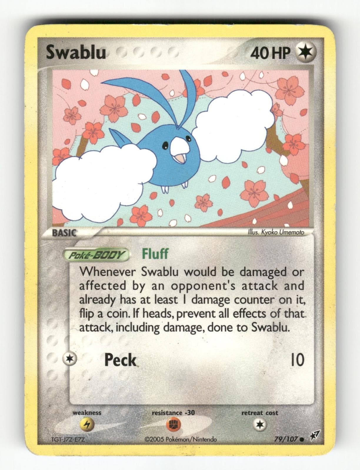 Swablu 79/107 Common Deoxys Pokemon Heavily Played Kyoko Umemoto