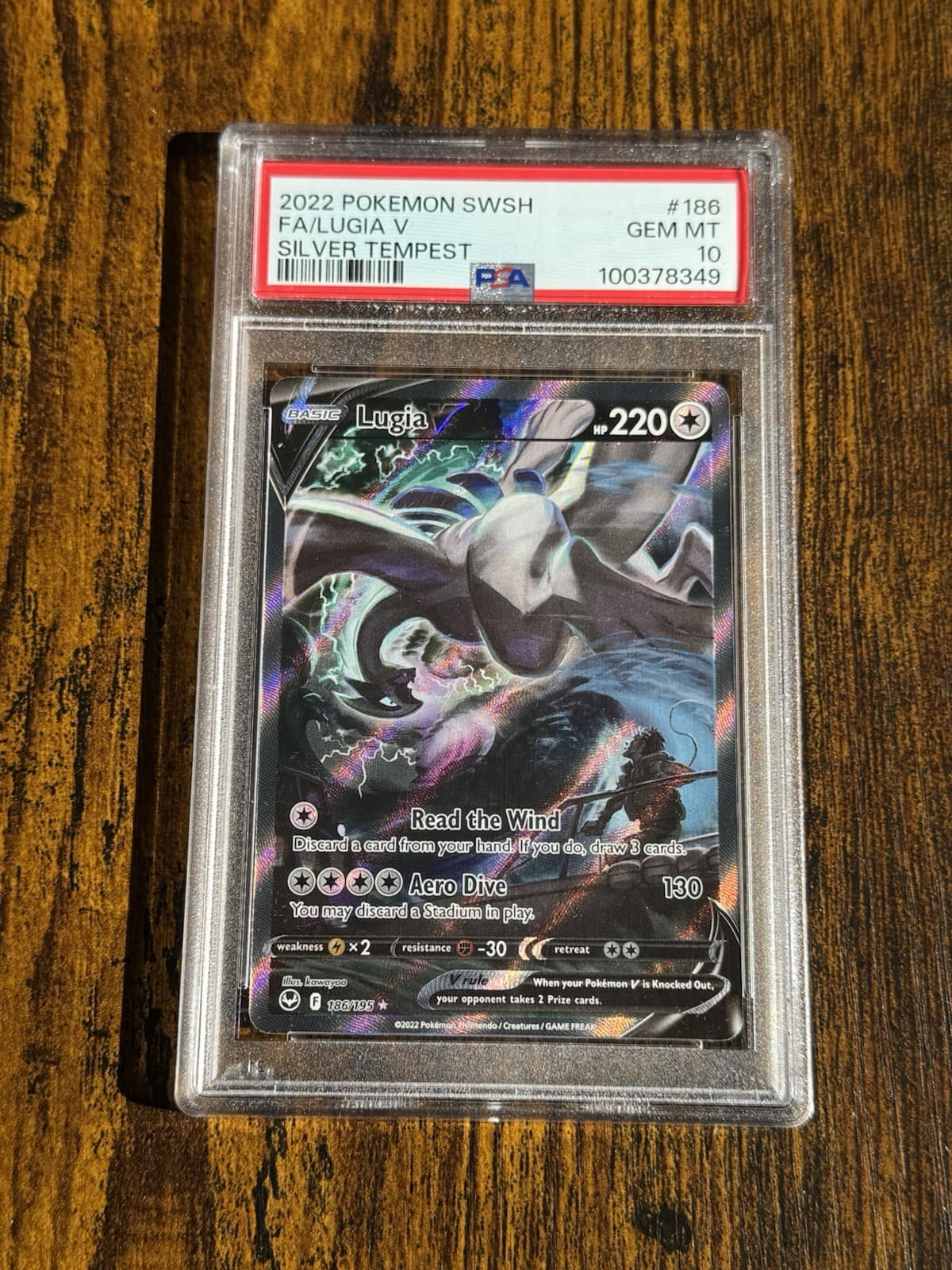 Pokémon Silver Tempest Lugia V Alternate Full Art 186/195 Holo PSA 10