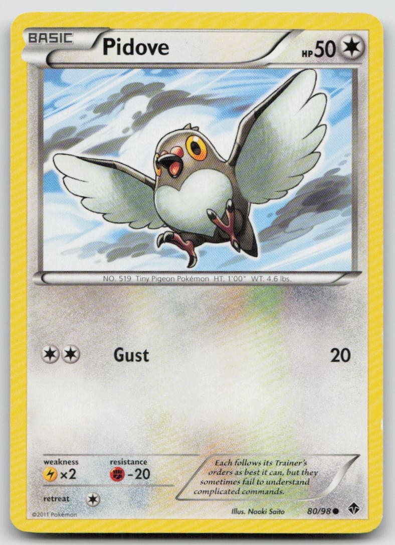 Pidove 80/98 Common Emerging Powers Pokemon NM