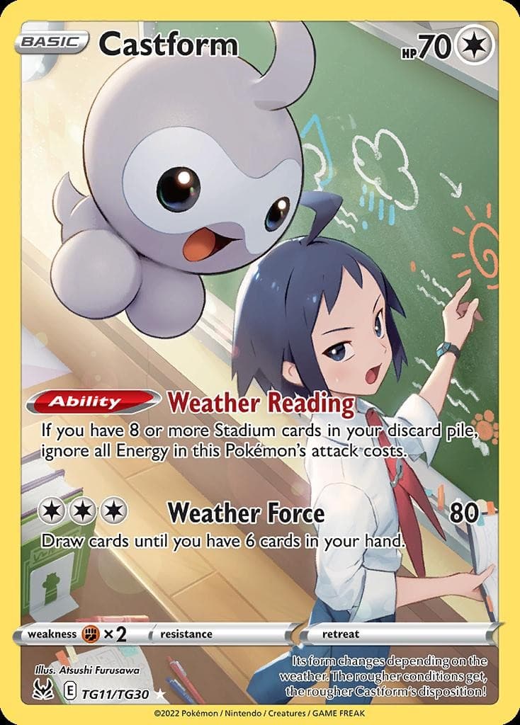 Pokemon Castform (TG11/30) Lost Origin Trainer Gallery LP HOLO