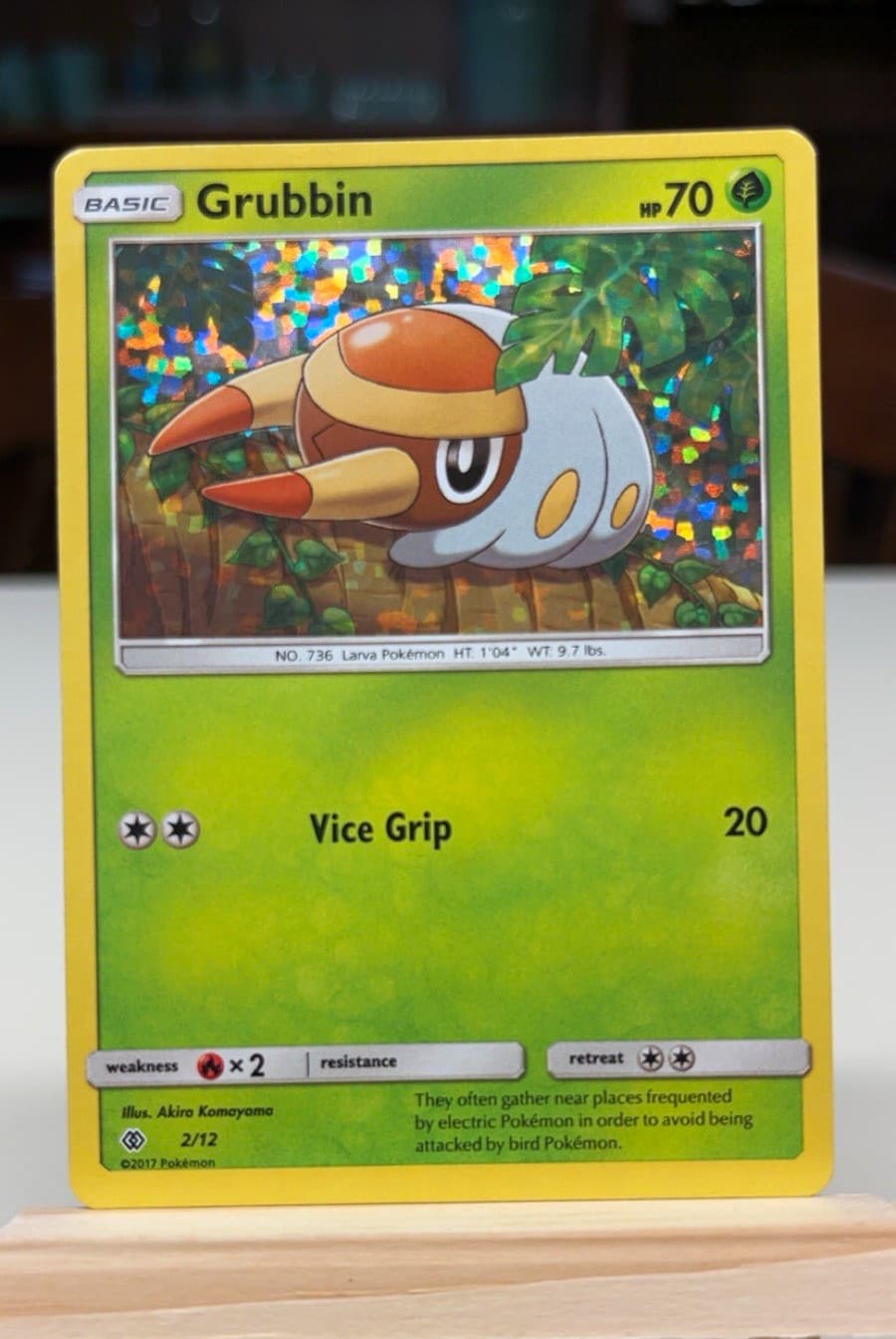 Pokemon TCG Grubbin 002/012 McDonald's 2017 Promo Holo 70 HP Basic - Eng