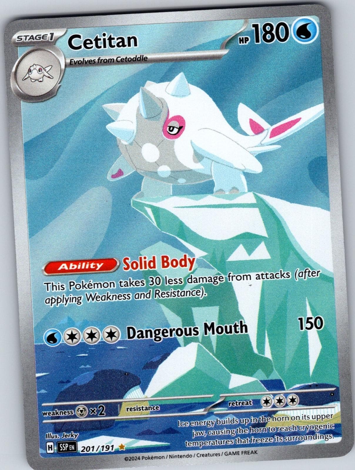 Cetitan 201/191 Illustration Rare Surging Sparks Pokemon Holo Near Mint