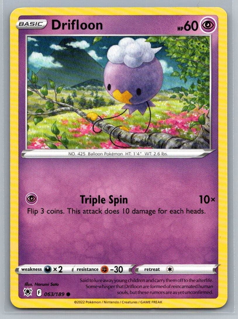 Drifloon 63/189 Astral Radiance Common Pokémon TCG 2022