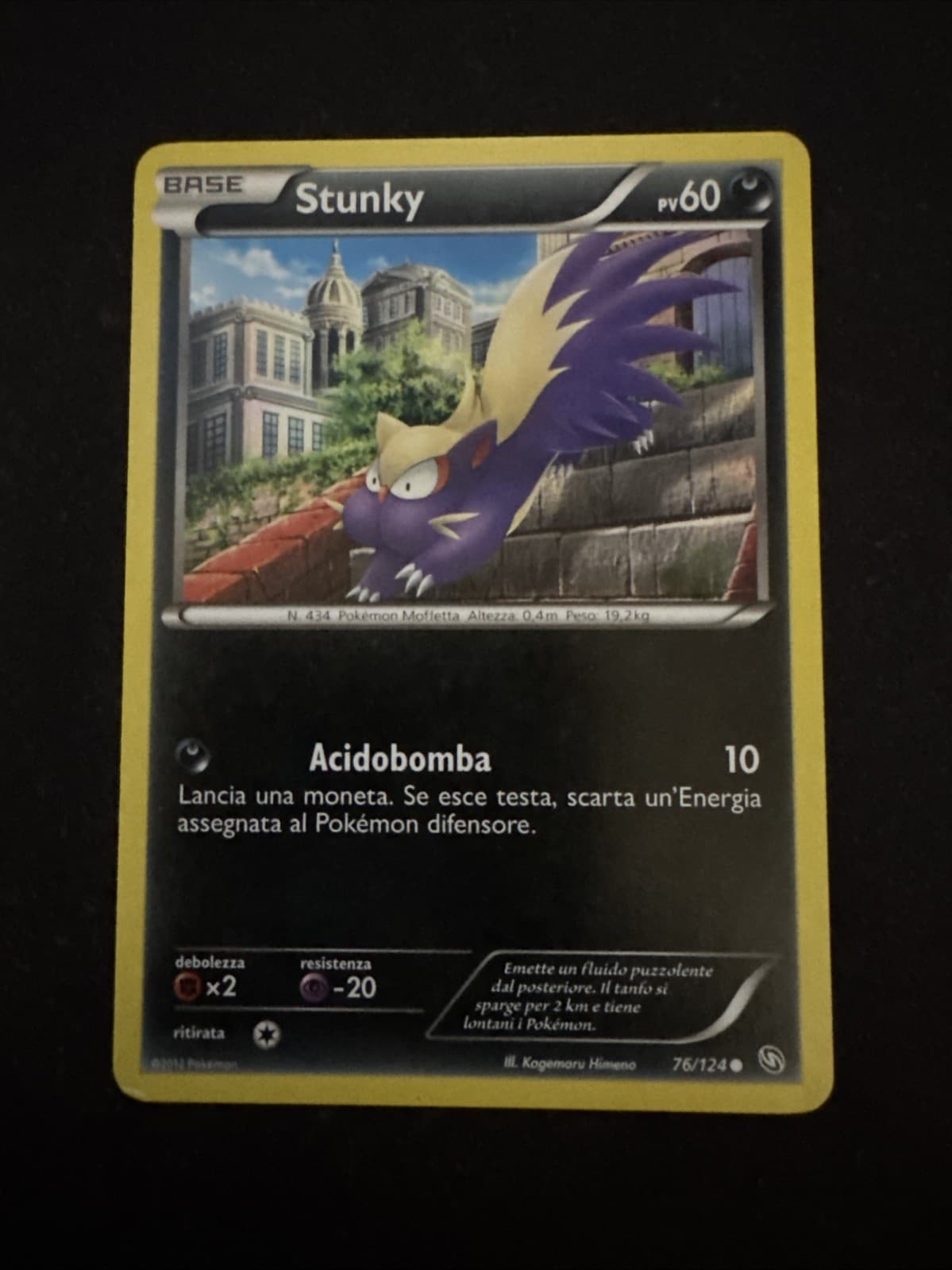 Carta Pokemon Stunky 76/124 Stirpe Dei Draghi in Italiano Ita 2012